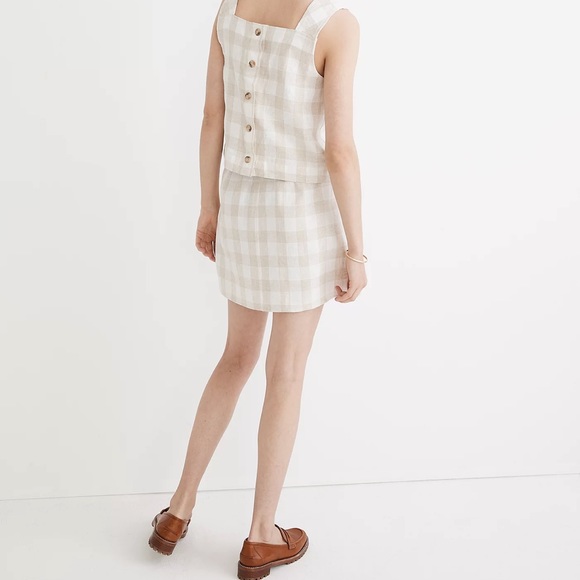 NEW Linen-Blend Sunside Button-Back Top: Undyed Edition size 0 - Picture 2 of 6